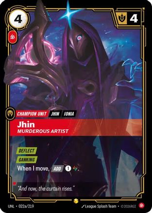Jhin - Murderous Artist 022a/219 - Unleashed Foil
