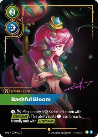 Lillia - Bashful Bloom (Signature) 230*/219 - Unleashed Foil