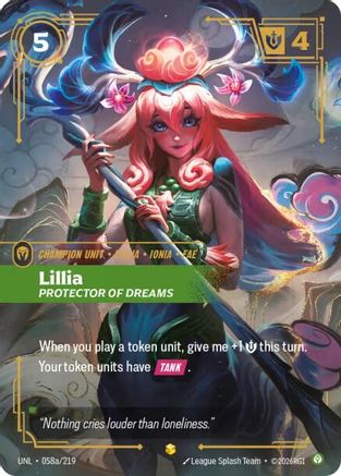 Lillia - Protector of Dreams 058a/219 - Unleashed Foil