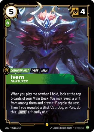 Ivern - Nurturer 051a/219 - Unleashed Foil
