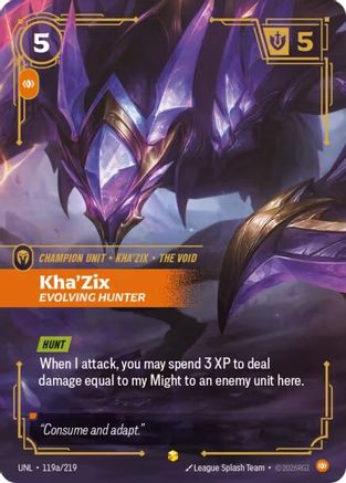 Kha'Zix - Evolving Hunter 119a/219 - Unleashed Foil