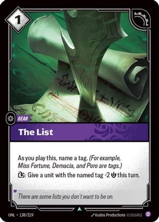 The List 138/219 - Unleashed