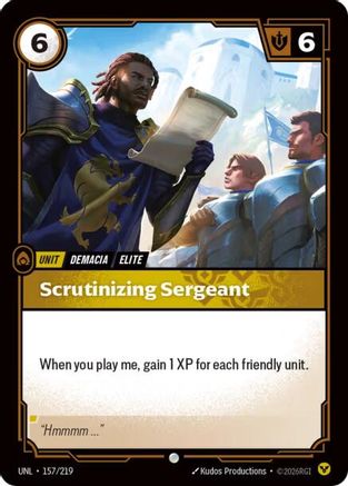 Scrutinizing Sergeant 157/219 - Unleashed