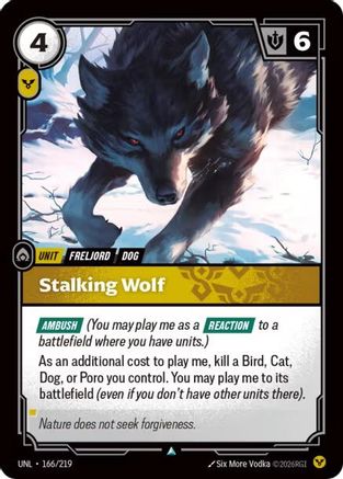 Stalking Wolf 166/219 - Unleashed