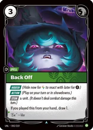 Back Off 042/219 - Unleashed Foil