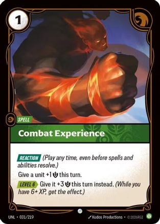 Combat Experience 031/219 - Unleashed Foil