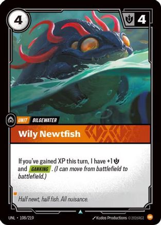 Wily Newtfish 108/219 - Unleashed Foil
