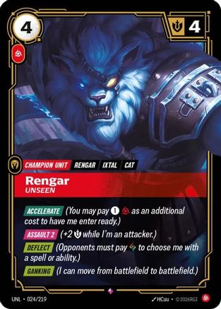 Rengar - Unseen 024/219 - Unleashed Foil