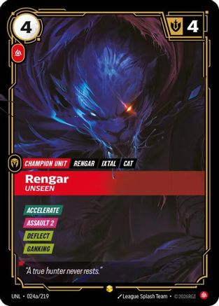 Rengar - Unseen 024a/219 - Unleashed Foil