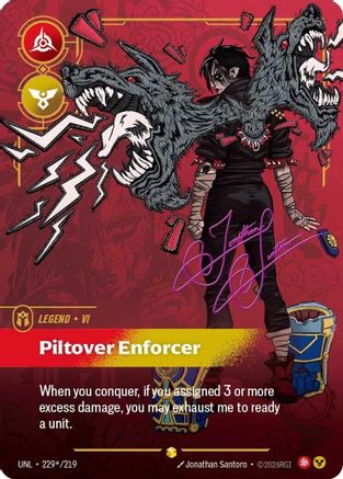 Vi - Piltover Enforcer (Signature) 229*/219 - Unleashed Foil