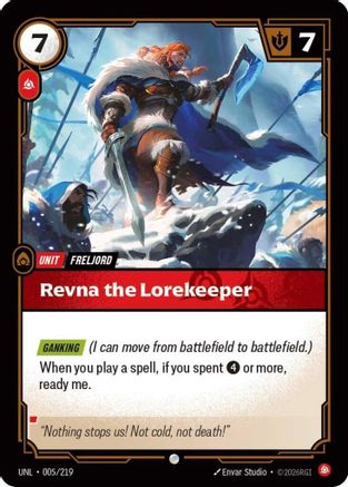Revna the Lorekeeper 005/219 - Unleashed Foil