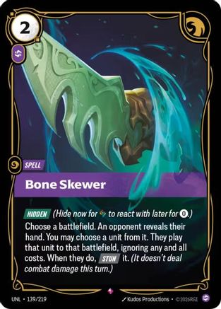 Bone Skewer 139/219 - Unleashed Foil