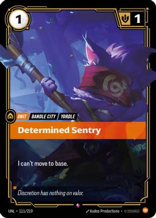 Determined Sentry 111/219 - Unleashed Foil