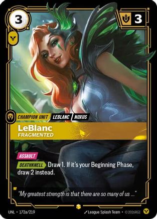 LeBlanc - Fragmented 172a/219 - Unleashed Foil