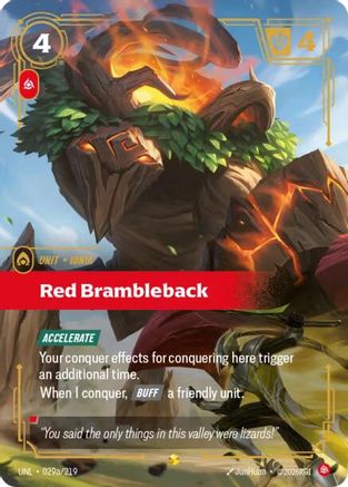 Red Brambleback 029a/219 - Unleashed Foil