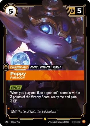 Poppy - Paragon 116a/219 - Unleashed Foil
