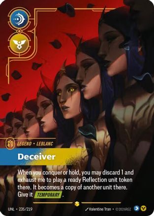 LeBlanc - Deceiver (Overnumbered) 235/219 - Unleashed Foil