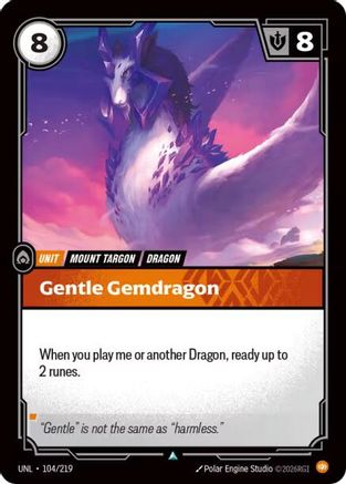 Gentle Gemdragon 104/219 - Unleashed Foil
