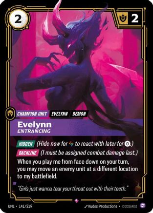 Evelynn - Entrancing 141/219 - Unleashed Foil