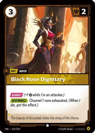 Black Rose Dignitary 152/219 - Unleashed Foil