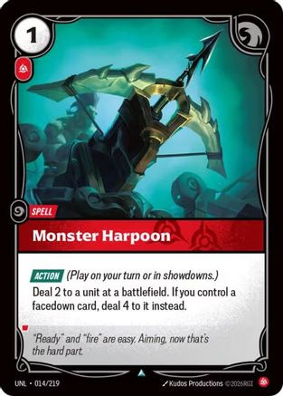 Monster Harpoon 014/219 - Unleashed Foil