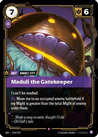 Maduli the Gatekeeper 144/219 - Unleashed Foil