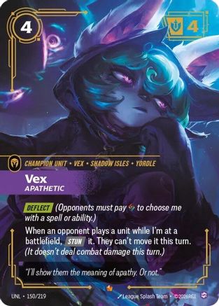 Vex - Apathetic 150/219 - Unleashed Foil