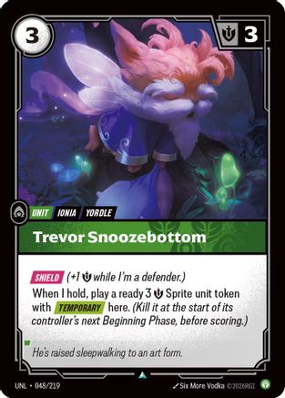 Trevor Snoozebottom 048/219 - Unleashed Foil