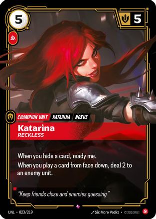 Katarina - Reckless 023/219 - Unleashed Foil