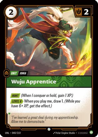 Wuju Apprentice 040/219 - Unleashed