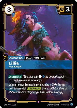 Lillia - Fae Fawn 082/219 - Unleashed Foil