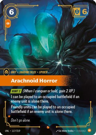 Arachnoid Horror 117/219 - Unleashed Foil