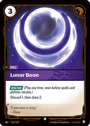 Lunar Boon 125/219 - Unleashed