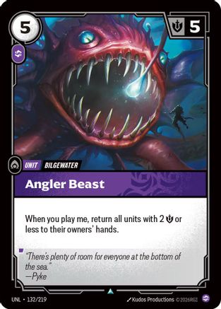 Angler Beast 132/219 - Unleashed Foil