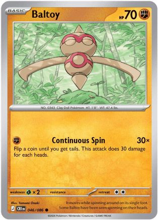 Baltoy 046/086 - Reverse Holofoil Chaos Rising