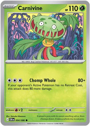 Carnivine 004  - Reverse Holofoil ME04 Chaos Rising