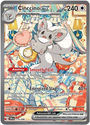 Cinccino ex 119/086  - Holofoil ME04 Chaos Rising