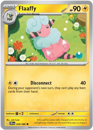 Flaaffy 028  - Reverse Holofoil ME04 Chaos Rising
