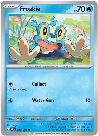 Froakie 020/086  - Reverse Holofoil ME04 Chaos Rising