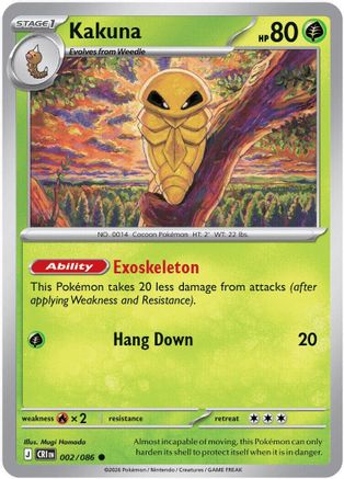Kakuna 002  - Reverse Holofoil ME04 Chaos Rising