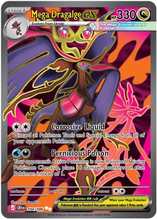 Mega Dragalge ex 104/086 - Holofoil Chaos Rising