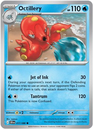 Octillery 017  - Reverse Holofoil ME04 Chaos Rising