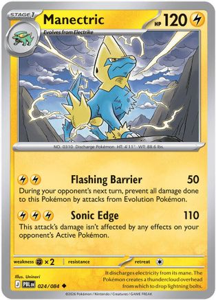 Manectric 024/084  - Reverse Holofoil ME05 Pitch Black