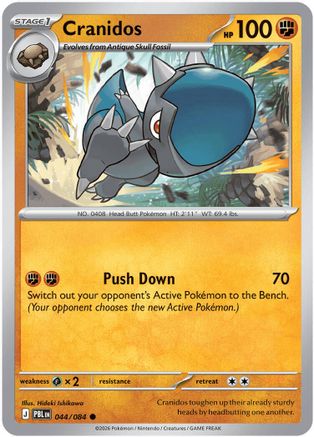 Cranidos 044  - Reverse Holofoil ME05 Pitch Black