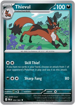 Thievul 054/084  - Reverse Holofoil ME05 Pitch Black