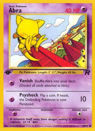Abra 049/82 - 1st Edition Team Rocket