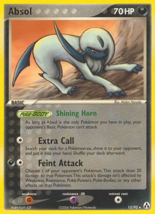 Absol 015/92 - Reverse Holofoil Legend Maker