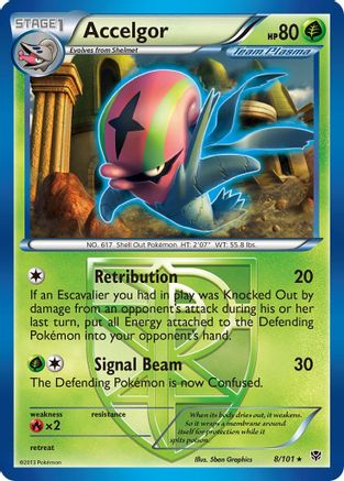 Accelgor (Team Plasma) 008/101  - Reverse Holofoil Plasma Blast
