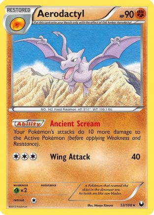 Aerodactyl 053/108  - Reverse Holofoil Dark Explorers