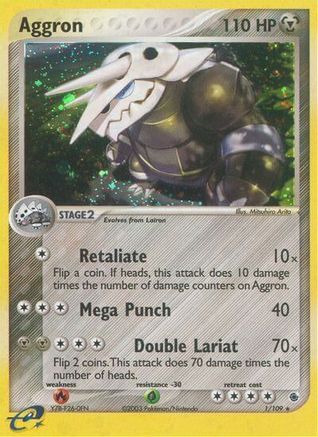 Aggron 001/109 - Holofoil Ruby and Sapphire